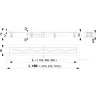 Водоотводящий желоб ALCAPLAST APZ8 SIMPLE AG100101850 с порогами для перфорированной решетки