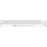 Водоотводящий желоб ALCAPLAST APZ1104-950 FLEXIBLE для перфорированной решетки с регулируемым краем, к стене, низкий, вертикальный сток